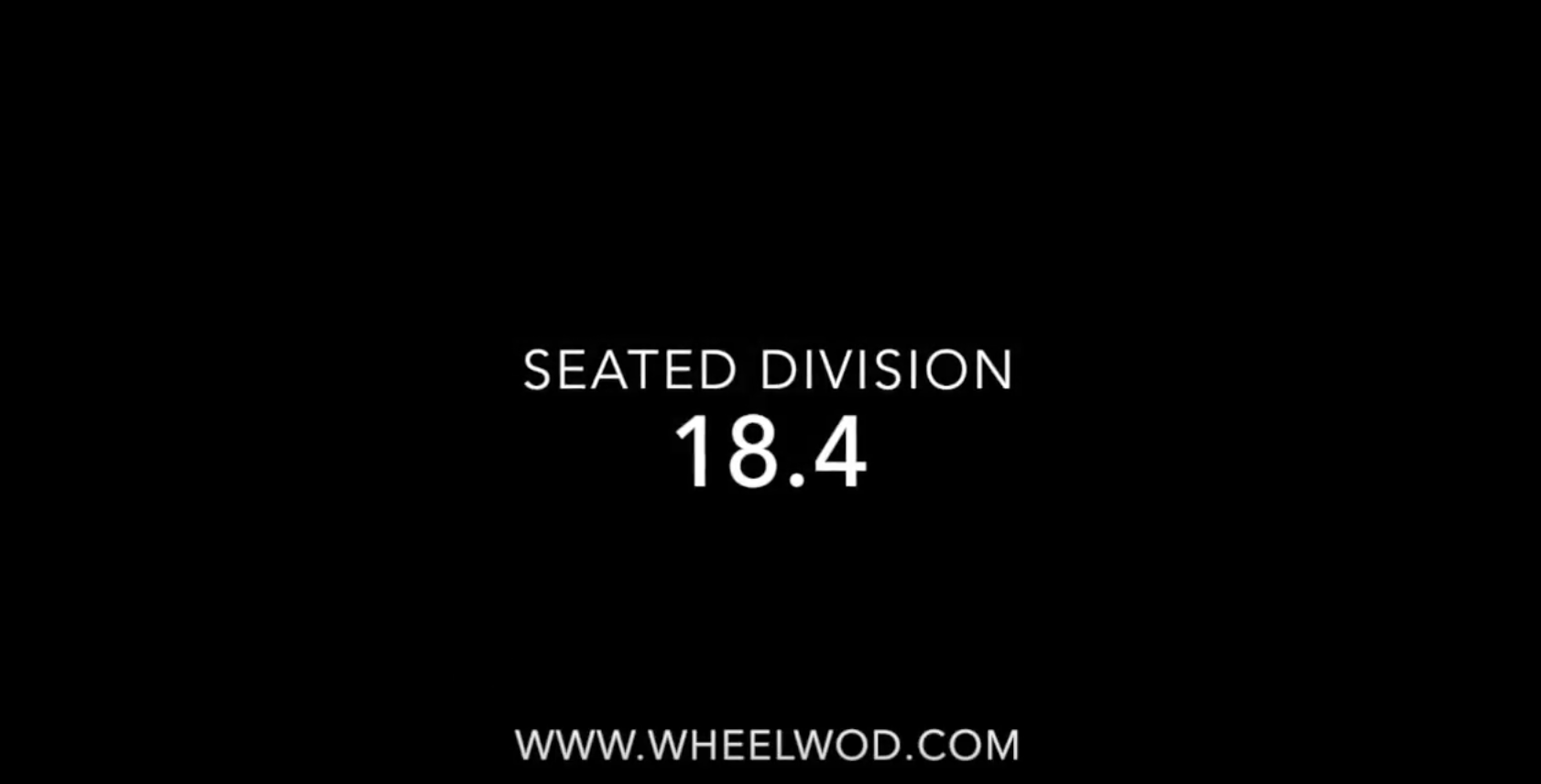 WHEELWOD OPEN SEATED 18.4